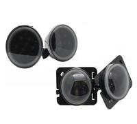 Indicatori Direzione Indicatori Direzione Laterali Per Jeep Per Wrangler JK Per Il 2007-2011 2012 2013 2014 2015 2016 2017 Gruppo Luci Anteriori A LED Con Indicatori Direzione Con Lente Fumé Halo Bian