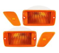 Indicatori Direzione Laterali Compatible with Jeep for Wrangler TJ 1997-2002 2003 2004 2005 2006 front bumper light and front turn signal light 55157033AA(Yellow 4 Pcs)