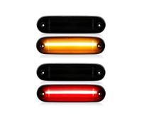 Indicatori direzione laterali Per Mazda Per Miata Per MX-5 1990-2005 | Luce di posizione laterale lente trasparente fumé Luci laterali anteriori rosse posteriori ambrate indicatori di direzione
