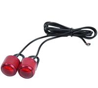 Indicatori direzione Luce per moto, luce rossa lampeggiante, stroboscopica, di guida, per specchietto retrovisore per, 12 V, universale