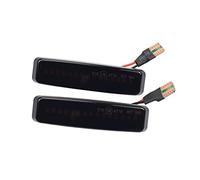 Indicatori Direzione Luci Laterali Per E39 Dinamico Marker Light Car Side Giallo Che Scorre Sequenziale Segnale Di Girata Luce 12V Tuning Auto Forniture 2 Pz(Smoked Black)