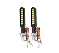 Indicatori Direzione Moto 16/12 LED in alluminio per moto, luce direzione anteriore e posteriore a M8, di stop lampeggiante ambra bianca/rossa, marcia diurna