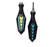 Indicatori Direzione Moto Indicatore di direzione a doppio lato scorrevole per motocicletta, luce lampeggiante a LED, relè integrato, universale M10 per bullone