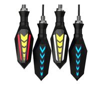 Indicatori Direzione Moto Indicatore di direzione a doppio lato scorrevole per motocicletta, luce lampeggiante a LED, relè integrato, universale M10 per bullone