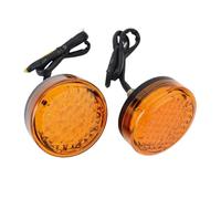 Indicatori Direzione Moto Indicatore di direzione a LED per ATV, ambra, per moto, anteriore e posteriore, rotondo, Per Bobber Per Chopper Per riflettore
