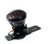 Indicatori direzione Motofans Luce posteriore del freno per moto in metallo rotondo nero per Bobber per Chopper per 1 pezzo 12 per Volt 10 W Blub