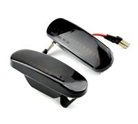 Indicatori direzione per Fiat per Panda 169 per Grande per Punto 2005-2019 Lampada Ripetitrice di Luci di Posizione Laterali A LED Dinamiche indicatori Specchio Lateral(Smoky Black)