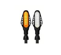 Indicatori Direzione per motocicletta 2 pezzi luci segnalazione a LED per moto luce di svolta del freno bianco giallo rosso DRL che scorre fanale posteriore lampada marcia diurna