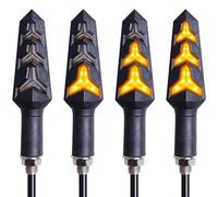 Indicatori Direzione per motocicletta Indicatori direzione che scorrono indicatori di svolta per moto 12V 12 lampadine a LED per scooter quad per motore per cruiser