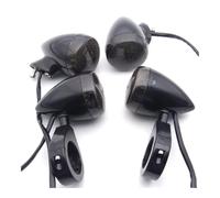 Indicatori Direzione per motocicletta Set di 4 indicatori direzione per motocicletta neri con luce fendinebbia da 39 mm per Dyna per Sportster per Softail 883 XL