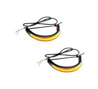 Indicatori direzione Striscia di indicatori direzione a LED universali per moto, luce lampeggiante ambrata, luminoso per 2 pezzi, 12 V