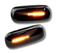 Indicatori Laterali Set LED Dynamic per Audi A6 Nero Frecce Paio SX Destro 97-05
