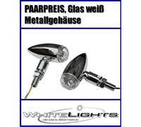 Indicatori LED Micro Bullet Cromo per Cruiser Custom Moto Harley Davidson Tondo