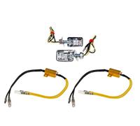 Indicatori LED Set Mini Mattone Nero Omologati + 2 Resistenze per Yamaha Tdr Vmx