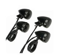 Indicatori Luminosi Kit 4 Pezzi Indicatori Di Direzione Moto Per Indicatori Di Direzione Cromati E Neri Alloggiamento 41 Mm Con Morsetto Anteriore Posteriore