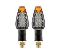 Indicatori Moto 2 Pz/Set Indicatori LED per Motociclette A Squame di Pesce Lampeggianti per Motociclette A LED Flessibili Luci di Marcia Diurna Accessori Universali