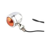 Indicatori Motociclette Fanale Posteriore per Motocicletta 12V Mini Indicatore Di Direzione Posteriore Rotondo, Indicatore Di Direzione Anteriore O Indicatore Di Direzione Posteriore(1PCS - silvery)