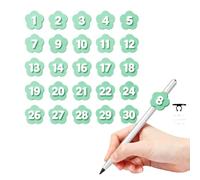 Indicatori numero organizzazione a matita in un, Green | Indicatori numerici visibili, 30 buste identificative in un set coordinato, flessibile