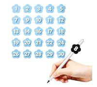 Indicatori numero organizzazione a matita in un, Light blue | Indicatori numerici visibili, 30 buste identificative in un set coordinato, flessibile