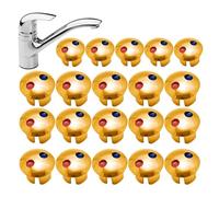 Indicatori per rubinetto caldo e freddo, 20 pezzi, etichette codificate a colori, manopole di ricambio, etichette per cucina e bagno, marcatori per acqua calda e fredda, estremità del rubinetto facile