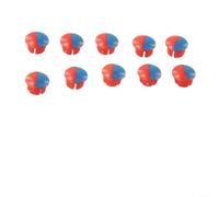 Indicatori per rubinetto dell'acqua calda e fredda, 10 pezzi, rosso e blu, per fori da 6,7 mm, parti di riparazione per miscelatore da cucina e bagno (2)