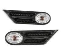 Indicatori Specchietto Retrovisore Per BMW Per MINI Per COOPER R56 R57 R58 R59 2007-2013 Indicatore Direzione Laterale Parafango LED Luce Segnalazione 63137260202(Carbon and Clear)