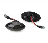 Indicatori Specchio Lateral 2 Strisce LED Ambra Complete Luci Posizione Laterali Anteriori Per MINI Per Cooper Per R50 R52 Per R53 2002-2006 Indicatori Direzione Laterali dinamica luci segnale(Smoked