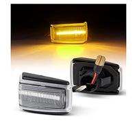 indicatori specchio laterale 2Pcs Dinamico Ambra LED Indicatore Laterale Blinker Indicatori Di Direzione Per Volvo V40 V70 S40 850 240 740 C70 940 S70 S90 960 Indicatore Di Direzione(Silver LENS)
