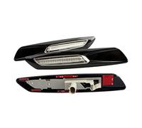 indicatori specchio laterale Indicatore Di Direzione A LED Dinamico Laterale Luce Parafango Adatto Per BMW Serie 5 E39 E60 E61 Freccia Indicatore(Gray-black)