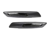 indicatori specchio laterale Indicatore Di Direzione A LED Dinamico Laterale Luce Parafango Adatto Per BMW Serie 5 E39 E60 E61 Freccia Indicatore(Fibra di carbonio)