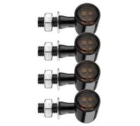 Indicatori Tornitura Compatibile Con 2 Pezzi 4 Pezzi Luci Di Direzione Per Motociclette Ambra Rosso Bianco Luce Freno Luce Lampeggiante Luce Impermeabile(4pcs Amber White)