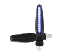 Indicatori universali Una coppia di accessori universali per moto Turn per la luce di segnalazione 12V IP68 Indicatore lampeggiante Lampeggiatore Luci posteriori(Blu)