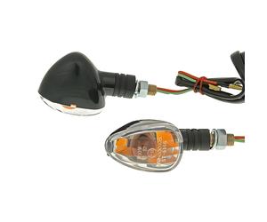 Indicatori Vicma set luce nera M10 Doozy brevi per scooter, moto
