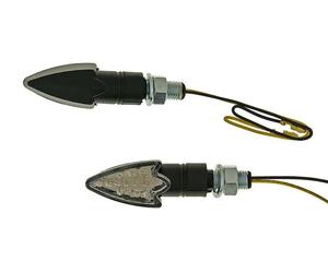 Indicatori Vicma set m10 nero Freccia vetro trasparente LED Quad Scooter