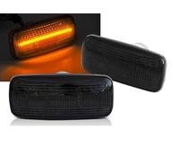 Indicazioni laterali LED SEQ SMOKE compatibile con Jeep Patriot/Compass/Grand Cherokee RS-3166 Indicatore di direzione lente 1 paio paraurti freccia luce paraurti fendinebbia luci di