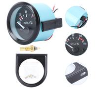 indice di temperatura a olio singolo nero da 52 mm con manometro con staffa
