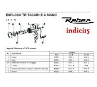 indici15 Corpo tritacarne Manuale Ricambi Reber