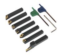 Indicizzabile 8mm Tornio Girevole Set Attrezzi 7pc - Sealey SM3025CS5 Nuovo
