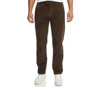 Indicode INGUSTAF - Pantaloni da uomo in velluto a coste elasticizzati, in cotone, per il tempo libero, Guarnizione marrone, 32W x 32L