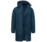 Indicode INStuds Giacca invernale lunga da uomo con cappuccio | Cappotto parka foderato da uomo, mezzanotte, L