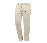 Indicode Ives Pantaloni di Lino Pantaloni Panno da Uomo Regular- Fit