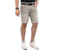 Indicode Jeans corti da uomo (S-3XL), vestibilità normale, elasticizzati, 98% cotone, leggeri, traspiranti, estivi, B797, Grigio chiaro, S