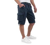 Indicode Kjeld - Pantaloncini cargo da uomo con 6 tasche, inclusa cintura in tessuto, in 100% cotone | Pantaloncini corti Bermuda estivi, pantaloncini corti da uomo, pantaloni cargo corti