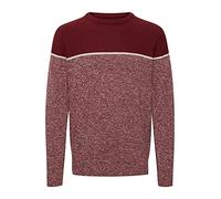 Indicode Lynn - Maglione da uomo a maglia fine con scollo rotondo, Bordeaux (201), M