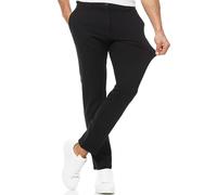 Indicode Rodekro Performance Pants | Pantaloni chino da uomo, in tessuto, super elasticizzati, comodi, per il business, Nero , 38W x 34L