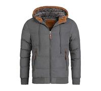 Indicode Uomini Adeline Winter Jacket | Giacca invernale con cappuccio Dk Grey M