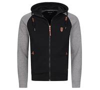 Indicode Uomini Arbutus Hoodie | Felpa con Cappuccio Black S