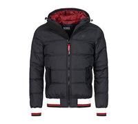 Indicode Uomini Bacon Quilted Jacket | Giubbotto Trapuntato dall'aspetto Piumino Black L