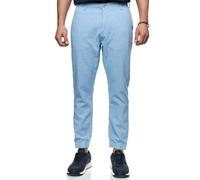 Indicode Uomini Blnda Pants | Pantaloni in Cotone e Lino. Blue Wave L