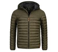 Indicode Uomini Bowers Quilted Jacket | Giacca trapuntata dall'aspetto piumino Army L